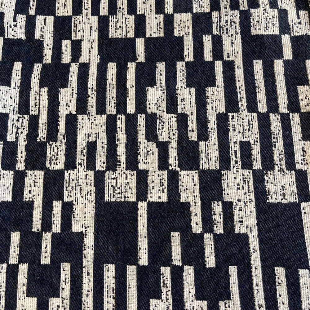 Sunbrella Pillow Cushion Cover Indoor Outdoor Richard Frinier Fabric Sample Navy